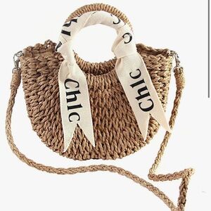Crossbody straw bag